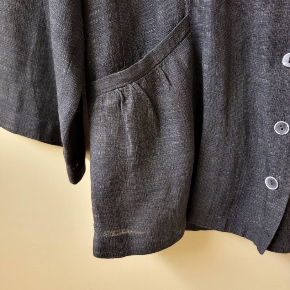 Eileen Fisher Linen Blend Blazer Size XS - Picture 4 of 6
